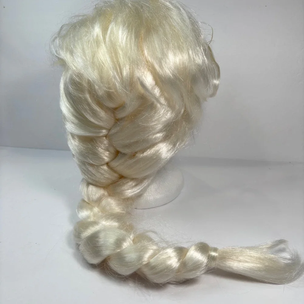 Disney Frozen II Elsa Costume Wig Blonde Braid Disguise Women Halloween Dress Up